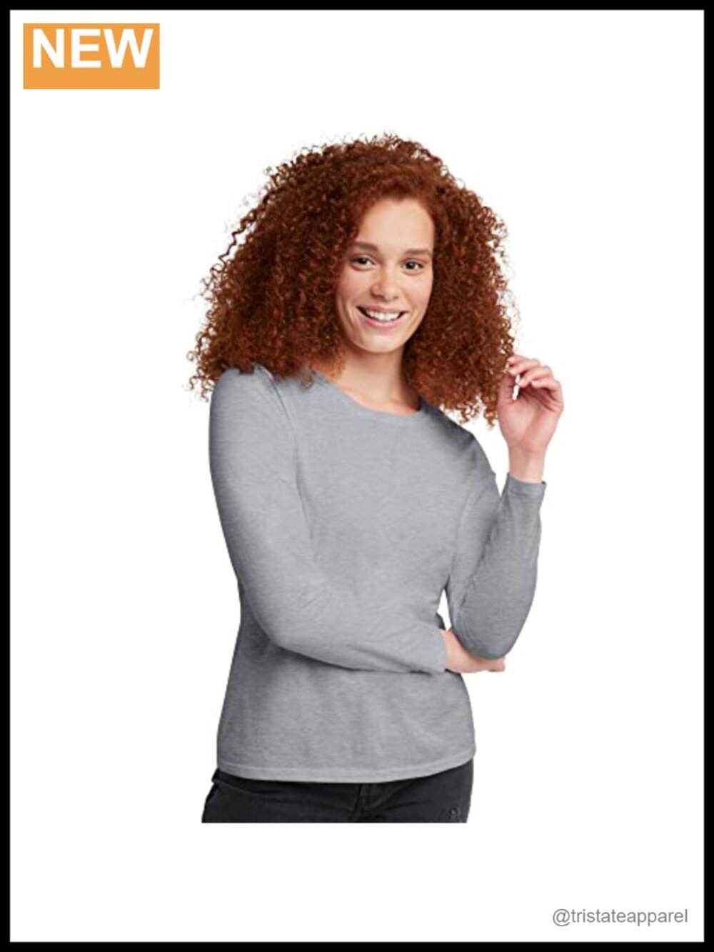 Women's Long Sleeve Cotton T-Shirt Lightweight Crewneck Tee Casual